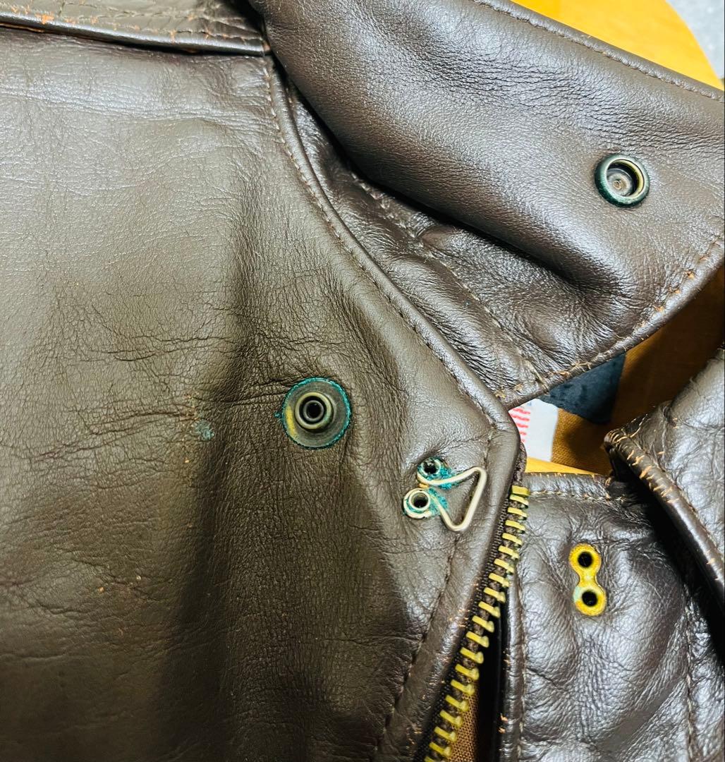 80s AVIREXA-2 レザージャケット USA製 Lサイズ茶