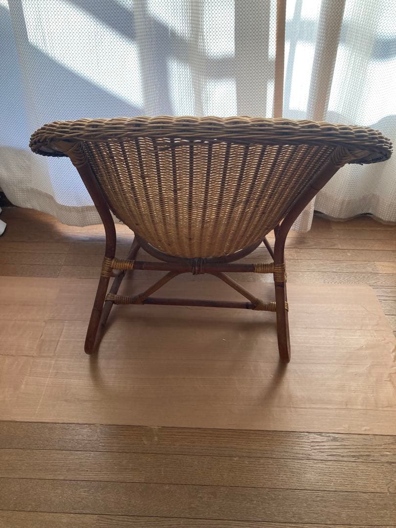 ヴィンテージ　オールドラタン　ラウンドチェア　椅子