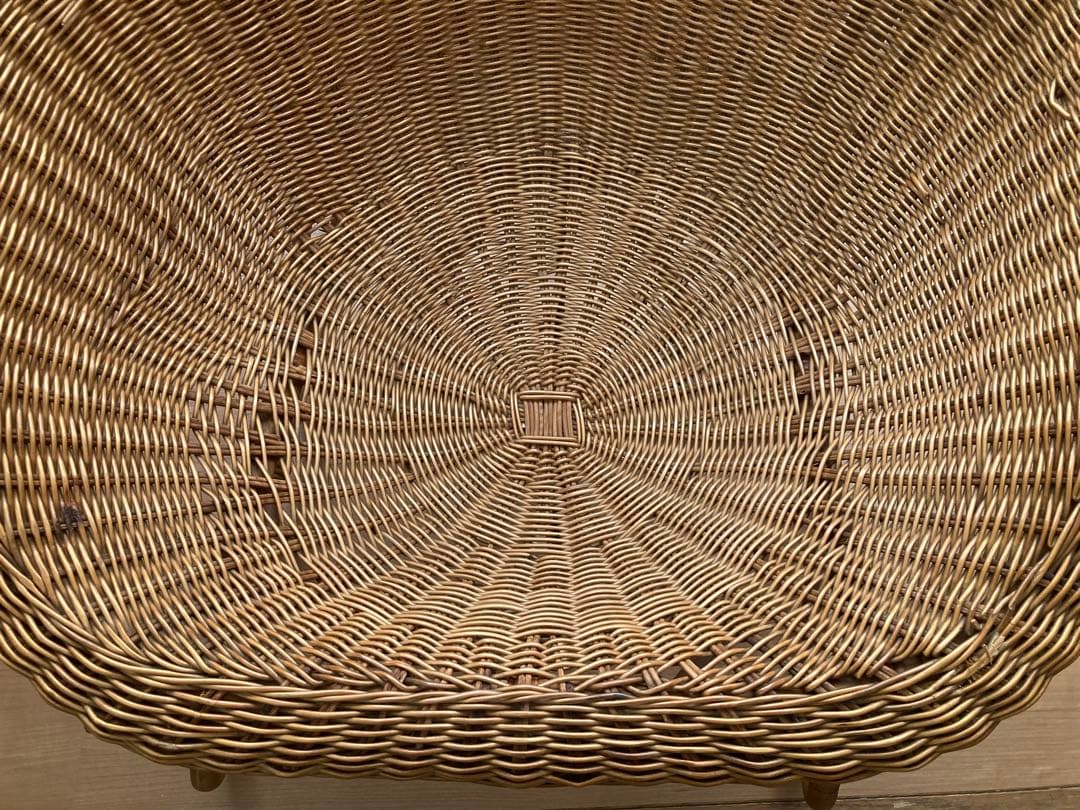 ヴィンテージ　オールドラタン　ラウンドチェア　椅子