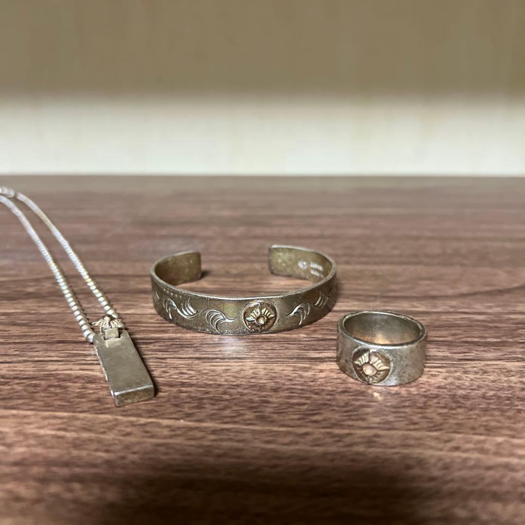 アリゾナフリーダム　シルバー ネックレス バングル リング K18 セット