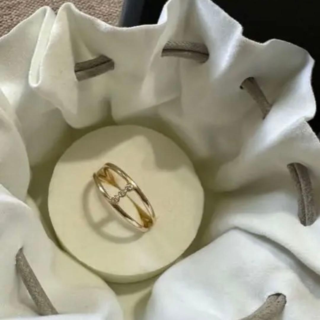 キラキラ綺麗！ スタージュエリー K10 ダイヤモンドリング 11号