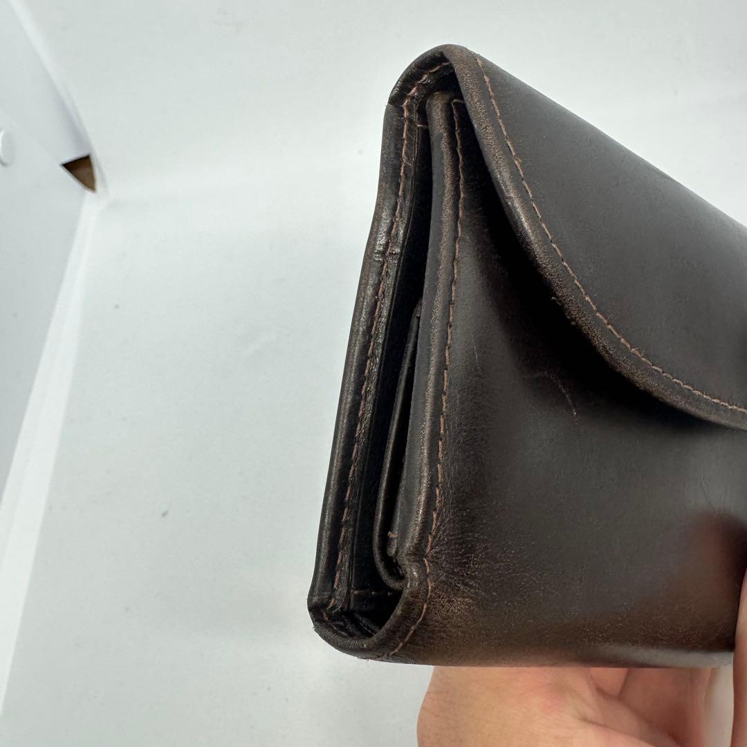 ホワイトハウスコックス　ダークブラウン 三つ折り　ブライドルレザー