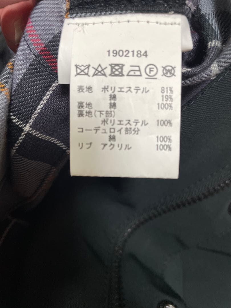 メンズ　バブアー　正規品　ブルガリア製ハーフコート　ブラック　フード取り外し可