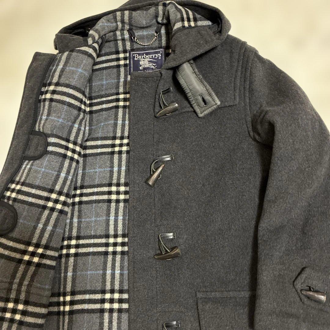 美品　バーバリー Burberrys ダッフルコート ノバチェック柄　グレー