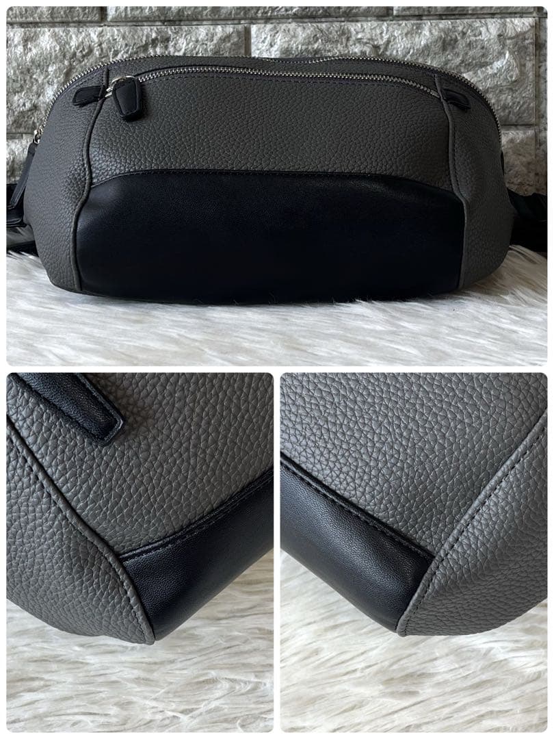 【新品未使用】ジョゼフオム　シンセティックシュリンクレザー　ボディバッグ