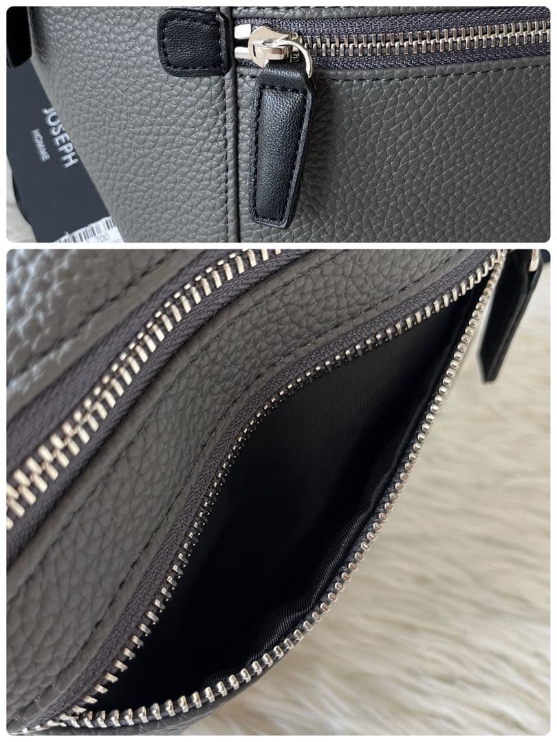 【新品未使用】ジョゼフオム　シンセティックシュリンクレザー　ボディバッグ