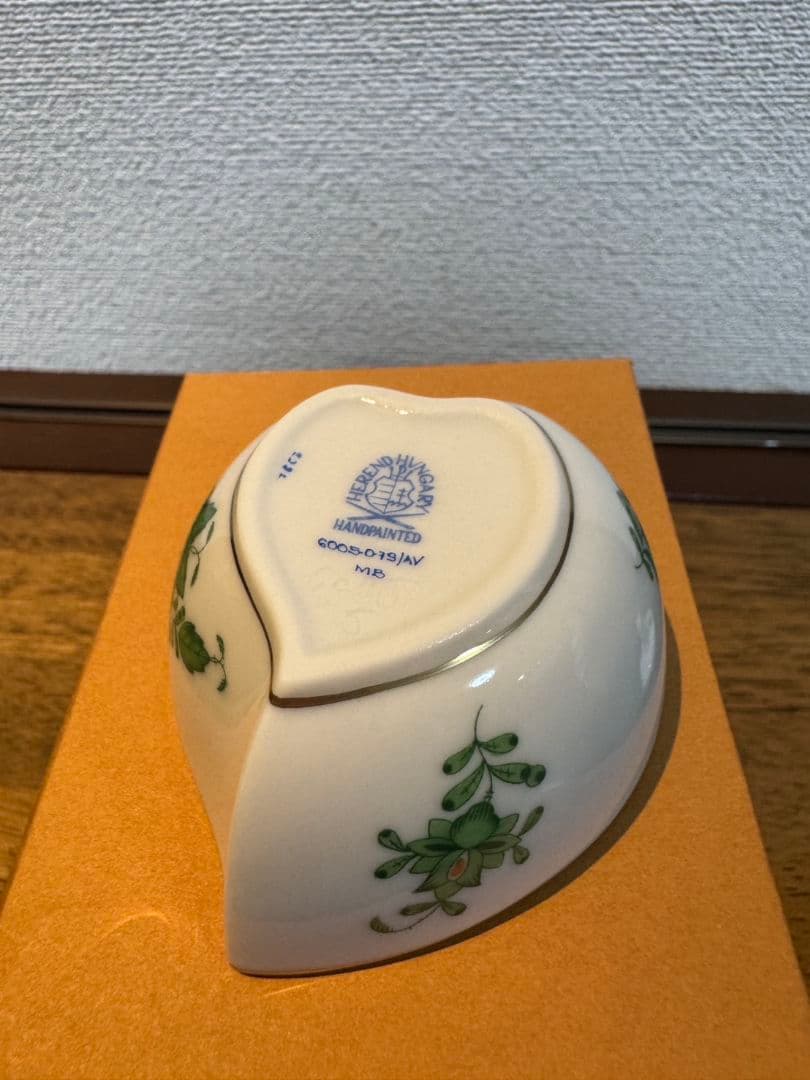 Herend ヘレンド　アポニーグリーン　猫ちゃんボンボニエール