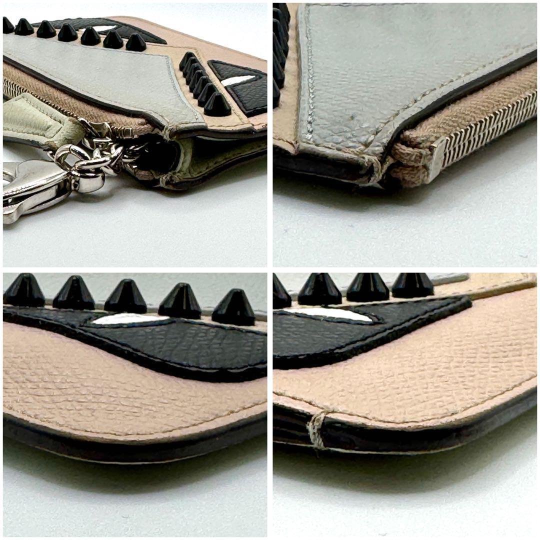 【正規品】フェンディ FENDI ケース モンスターアイ ポーチ レザー