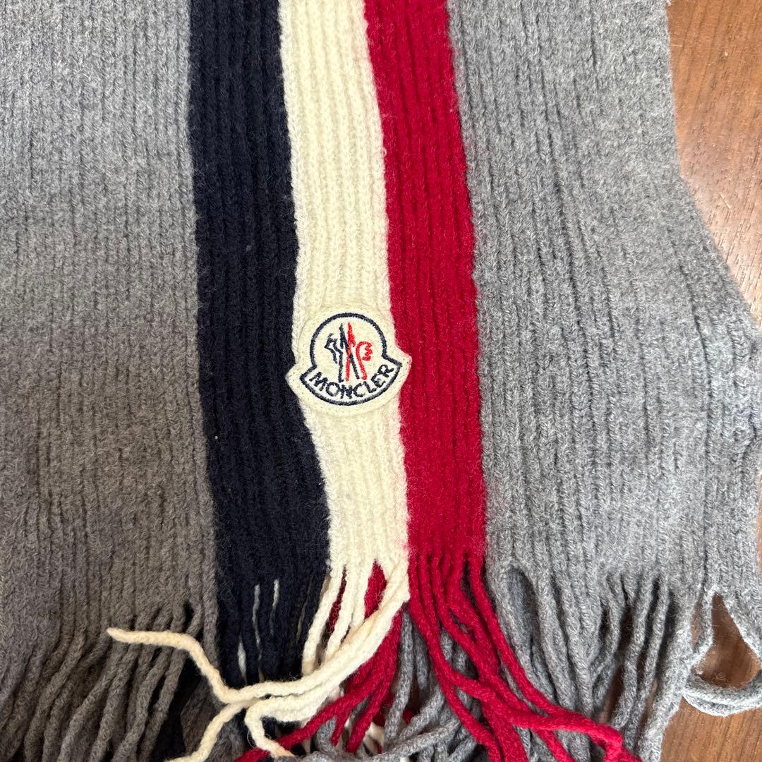 専用　MONCLER ストライプマフラー グレー