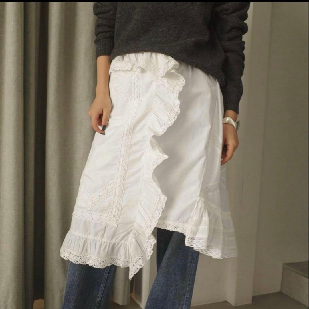 スカート crinklecrinklecrinkle rebuild apronskirt