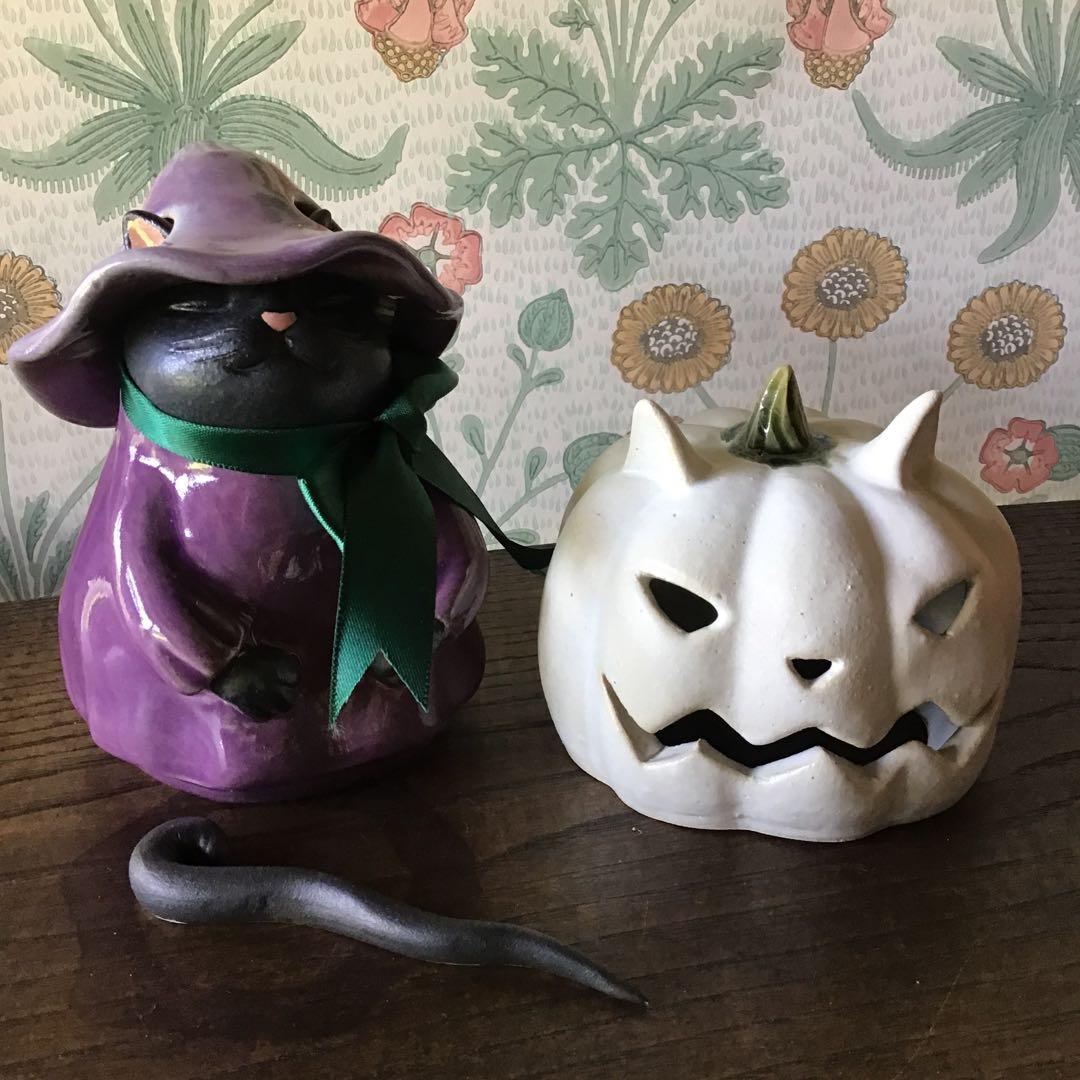 じむらむばーぼん　クロ魔女猫　＋　白かぼちゃ
