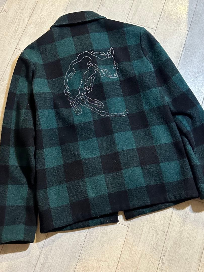 【エディ期】SAINT LAURENT チェック ジャケット ブルゾン 13aw