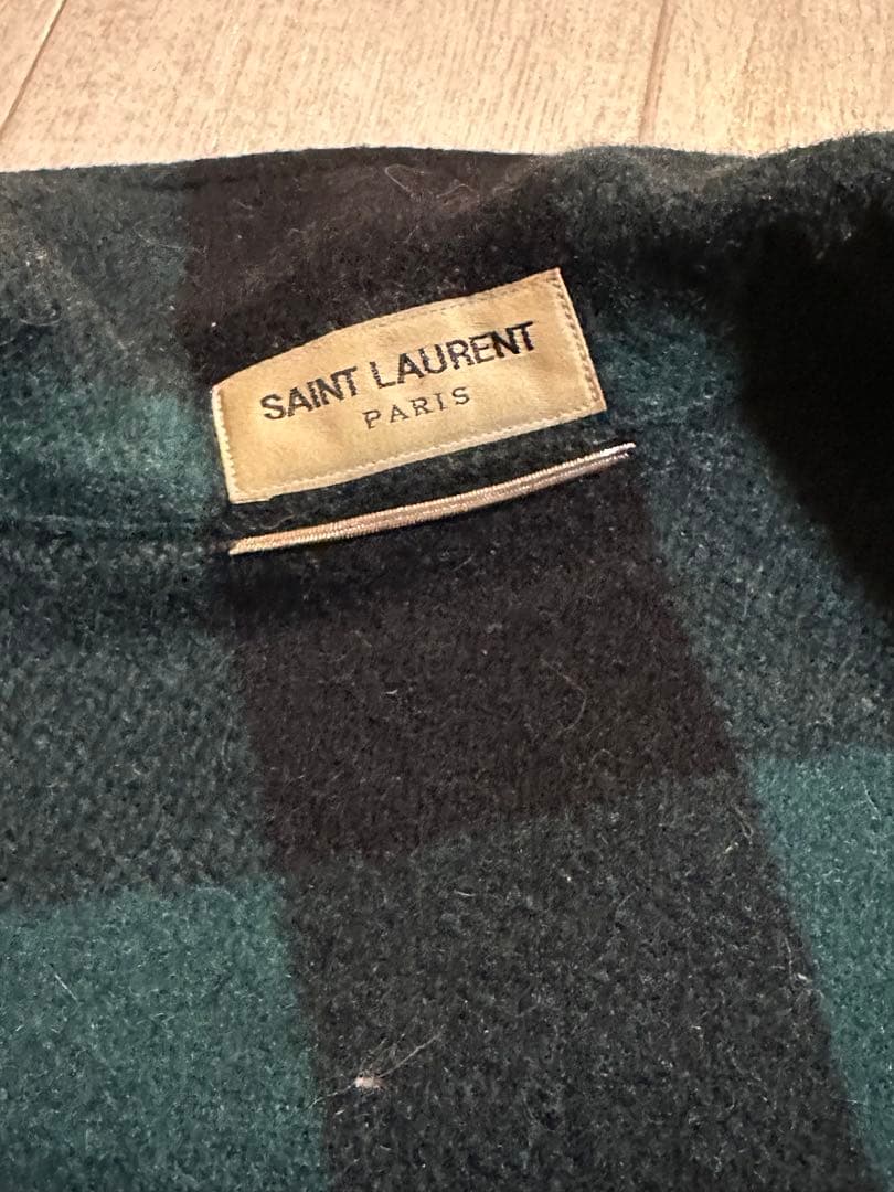 【エディ期】SAINT LAURENT チェック ジャケット ブルゾン 13aw