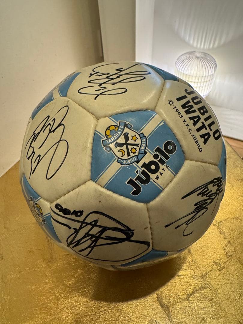 1994-1996年ジュビロ磐田公式試合球 オフト監督中山ドゥンガ藤田直筆サイン