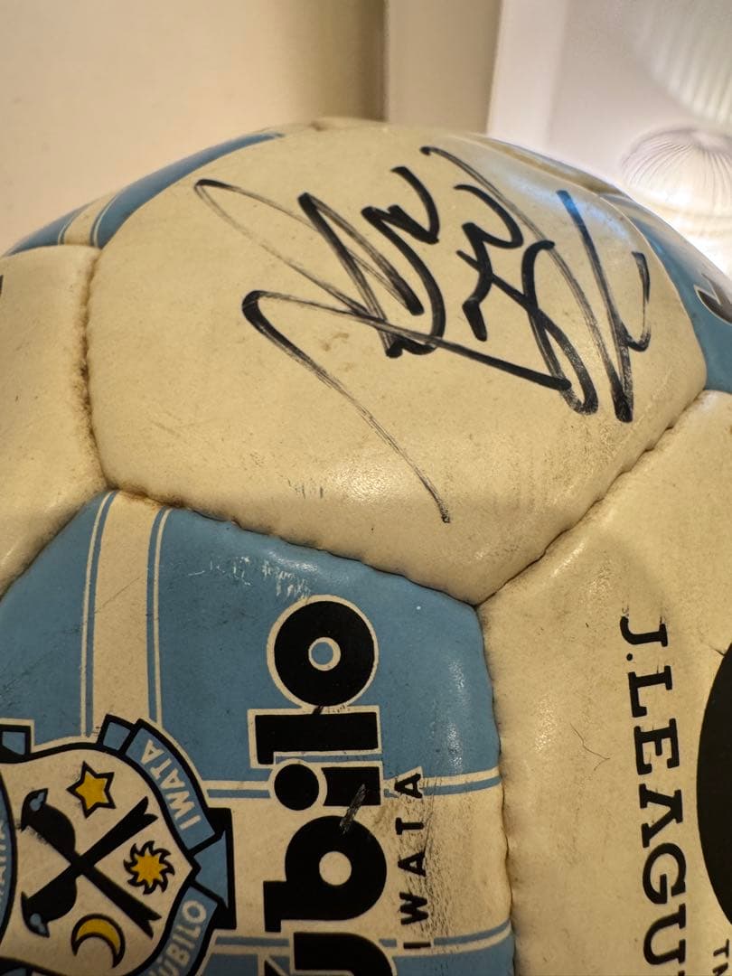 1994-1996年ジュビロ磐田公式試合球 オフト監督中山ドゥンガ藤田直筆サイン
