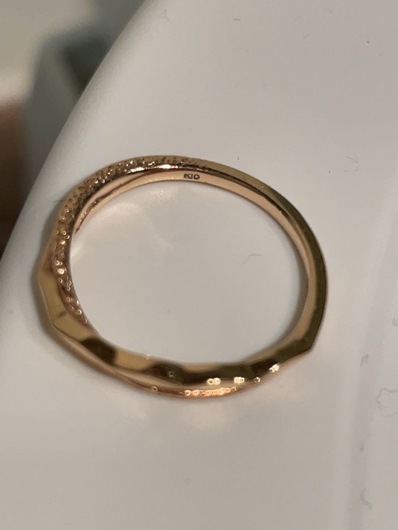 【美品】ageta k10 刻印有　ピンキーリング　３号