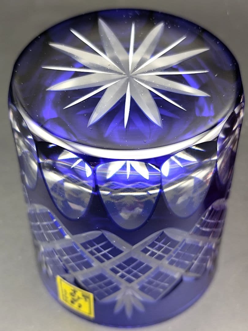 未使用美品☆定価約2万円 江戸切子 ペアロックグラス（切子、江戸切子、薩摩切子）