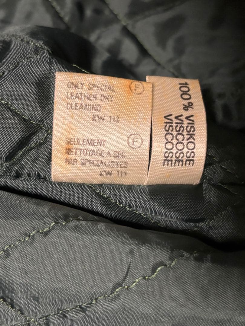 BALLY グリーン　カーキ　 レザー ロングコート ベルト付き