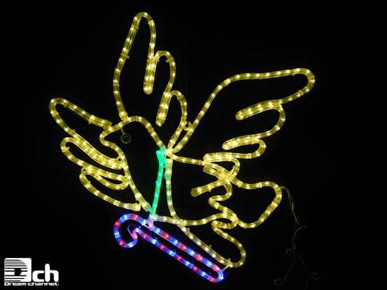 イルミネーション モチーフ 鳥 鳩 金の鳥 バード スティック 屋外使用可能