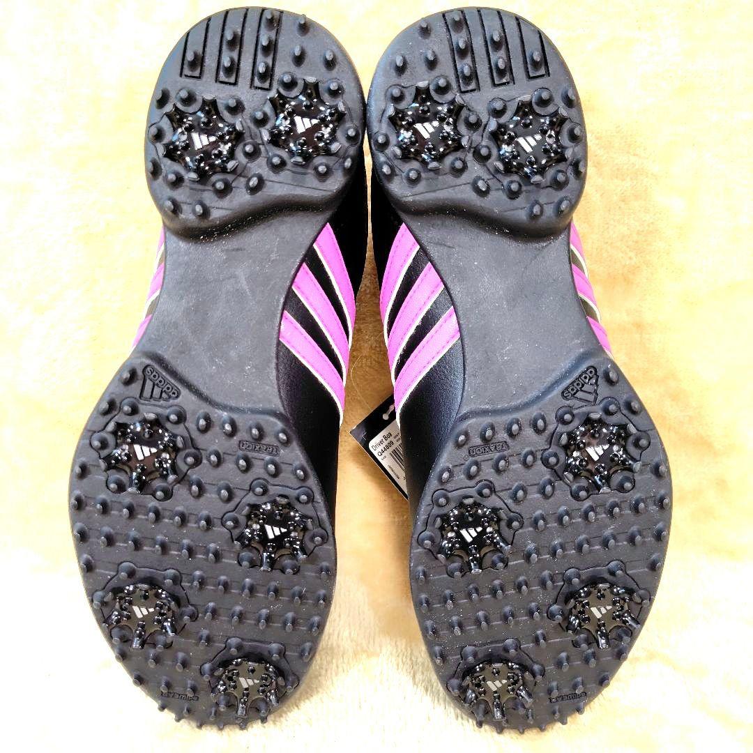 新品未使用 アディダス ゴルフシューズ ドライバーボア スパイク 黒色 24