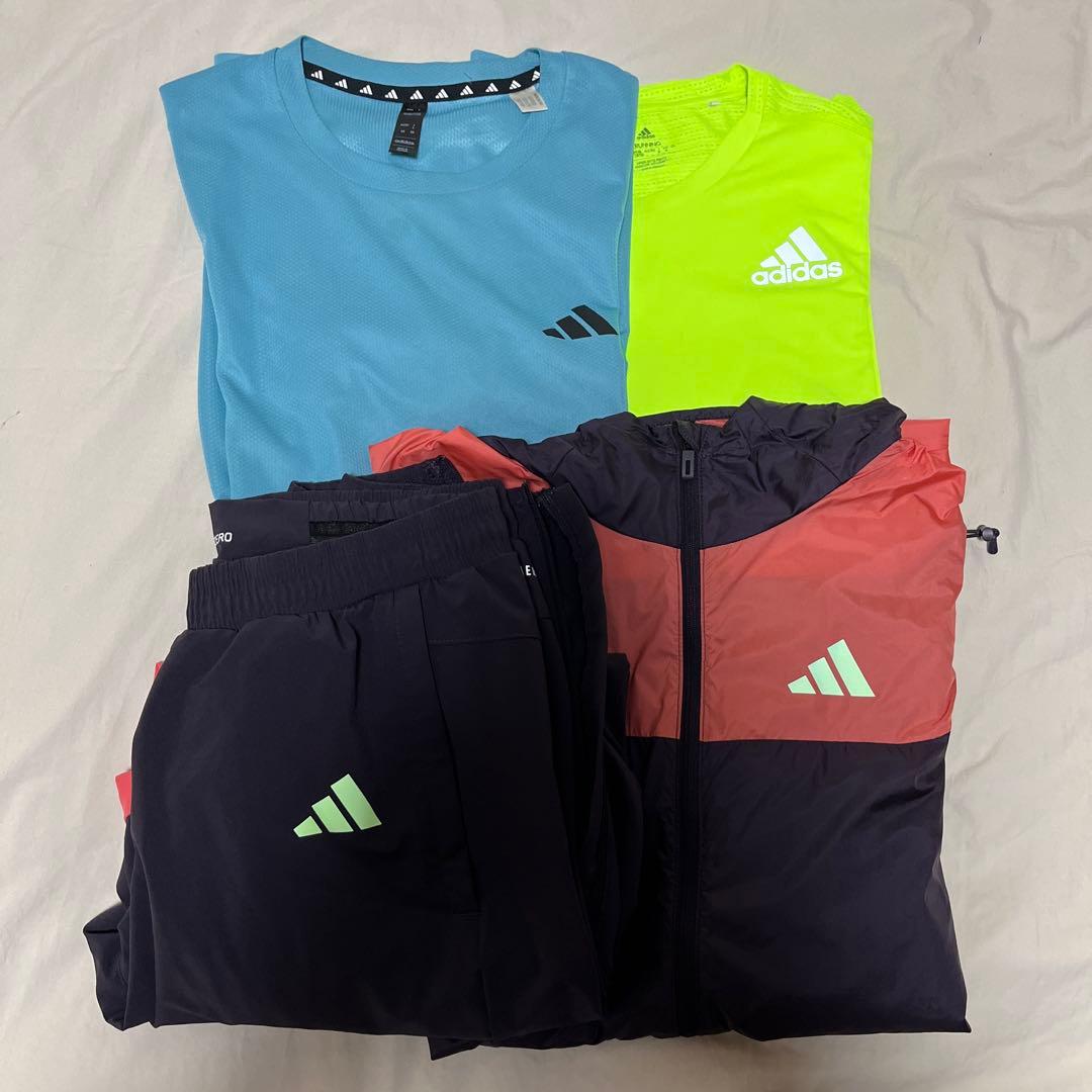 adidas ランニングウェア ジャージ 上下