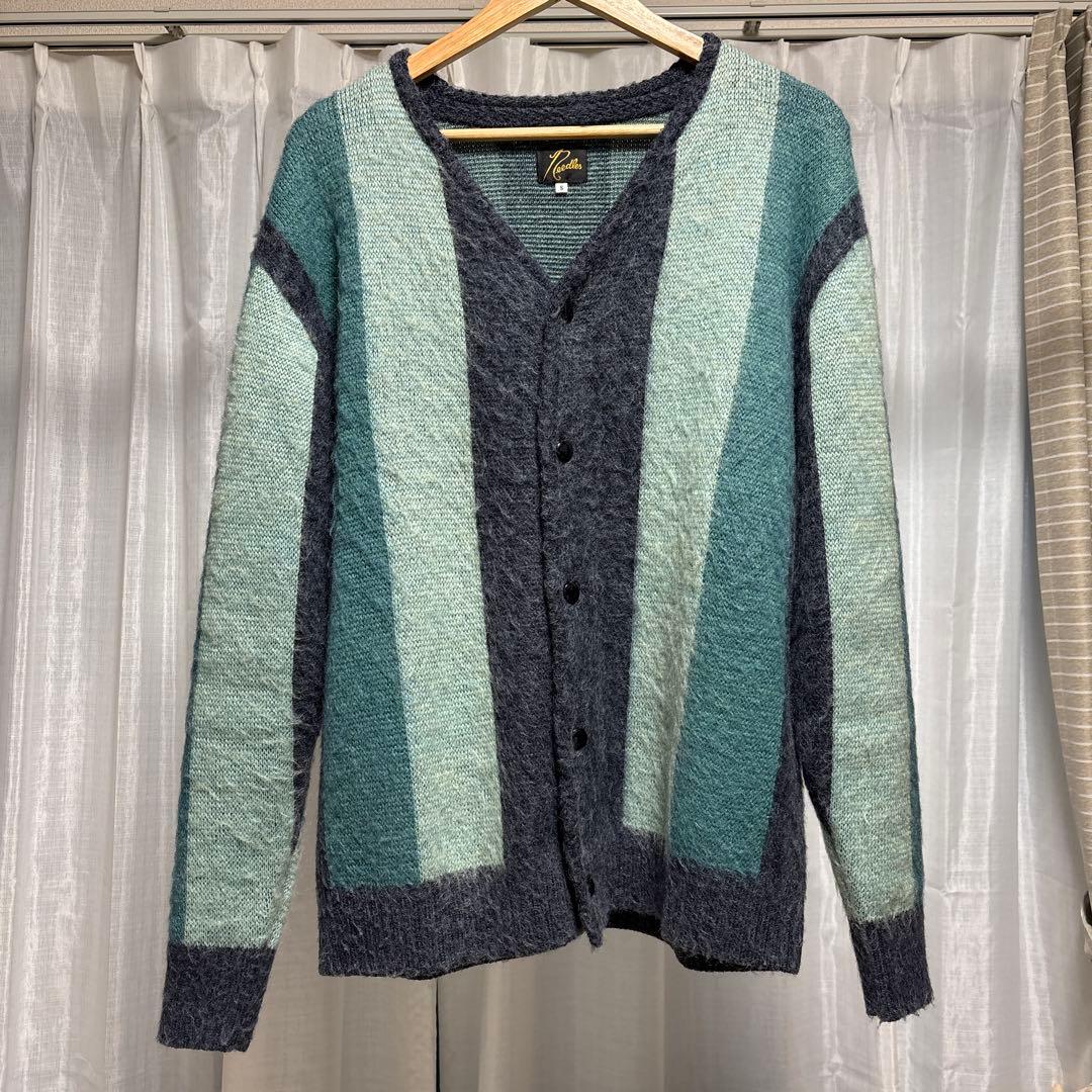 needles モヘアカーディガン　beauty&youth別注 ストライプ　S