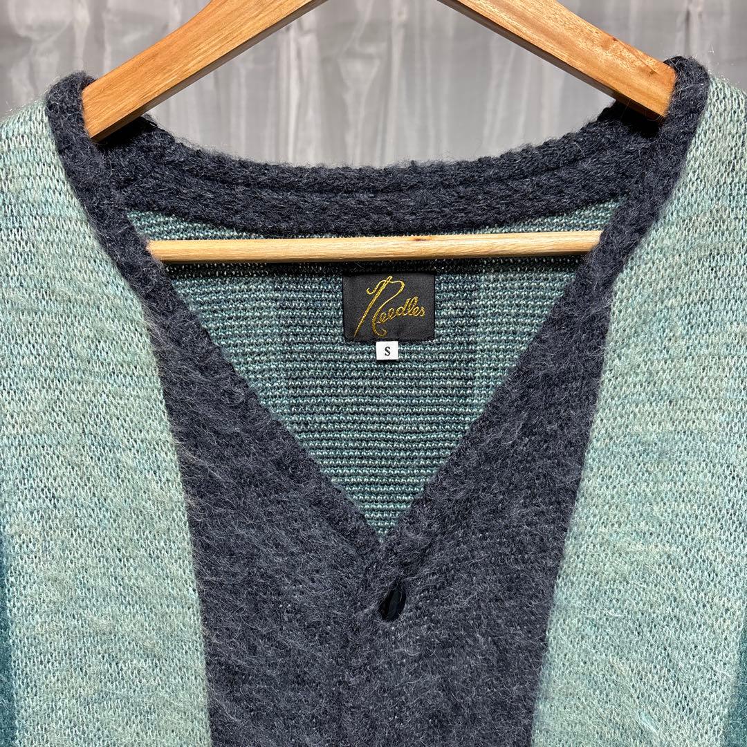 needles モヘアカーディガン　beauty&youth別注 ストライプ　S