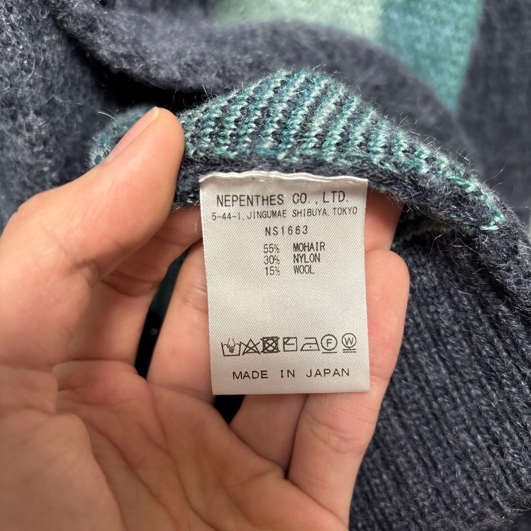 needles モヘアカーディガン　beauty&youth別注 ストライプ　S