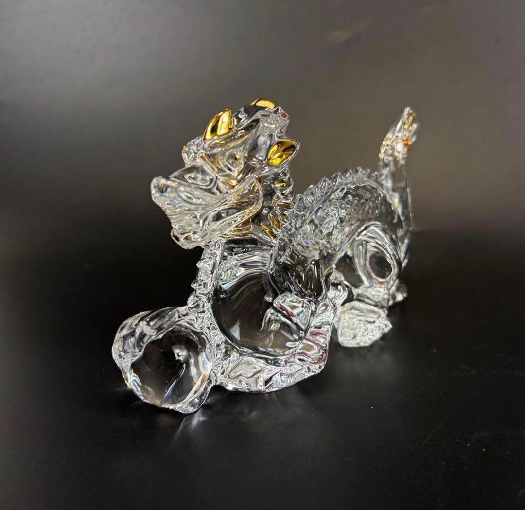 【新品・未使用】バカラ　干支　辰　龍　竜　置物　フィギュアリン　ゴールド　金