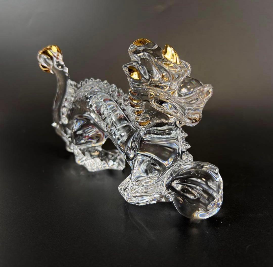 【新品・未使用】バカラ　干支　辰　龍　竜　置物　フィギュアリン　ゴールド　金