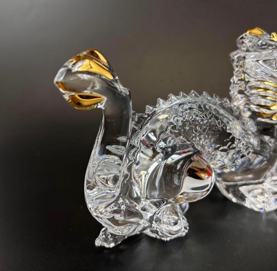 【新品・未使用】バカラ　干支　辰　龍　竜　置物　フィギュアリン　ゴールド　金