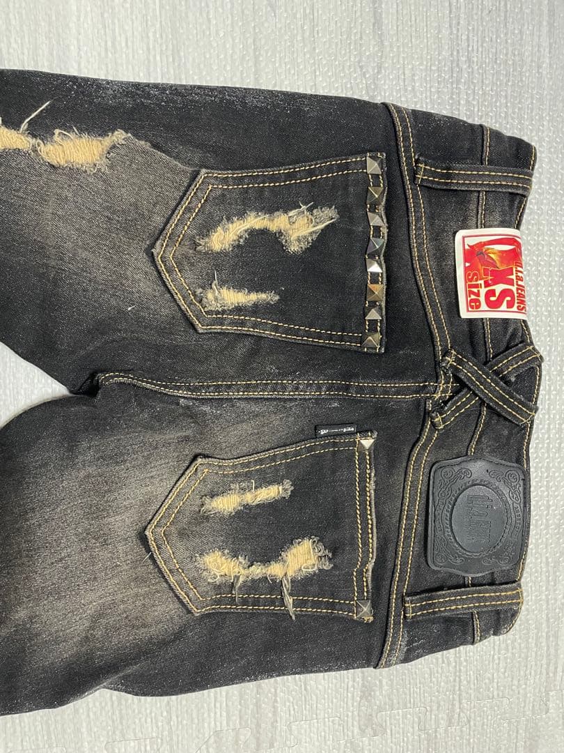 【新品未使用】d.i.a. 大人気スタッズラメダメージスキニーデニム、XS