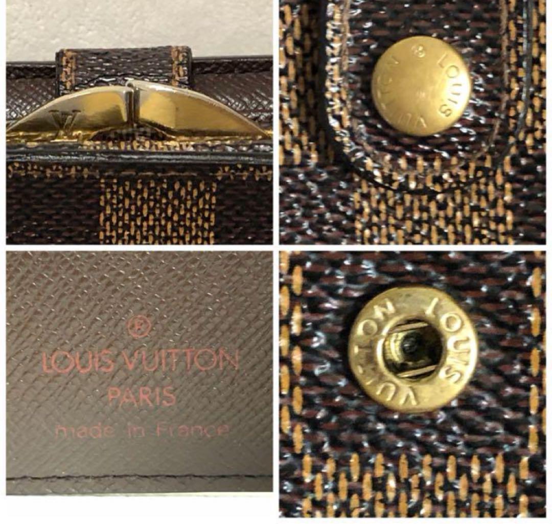 LOUIS VUITTON ルイヴィトン　ダミエ　二つ折り　がま口財布