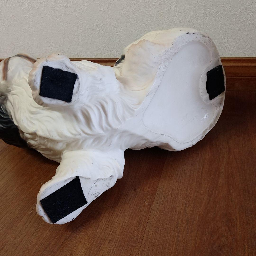 【Demain】ITALY製　狆　チン　スパニエル　犬　陶器　置物　サイン有り