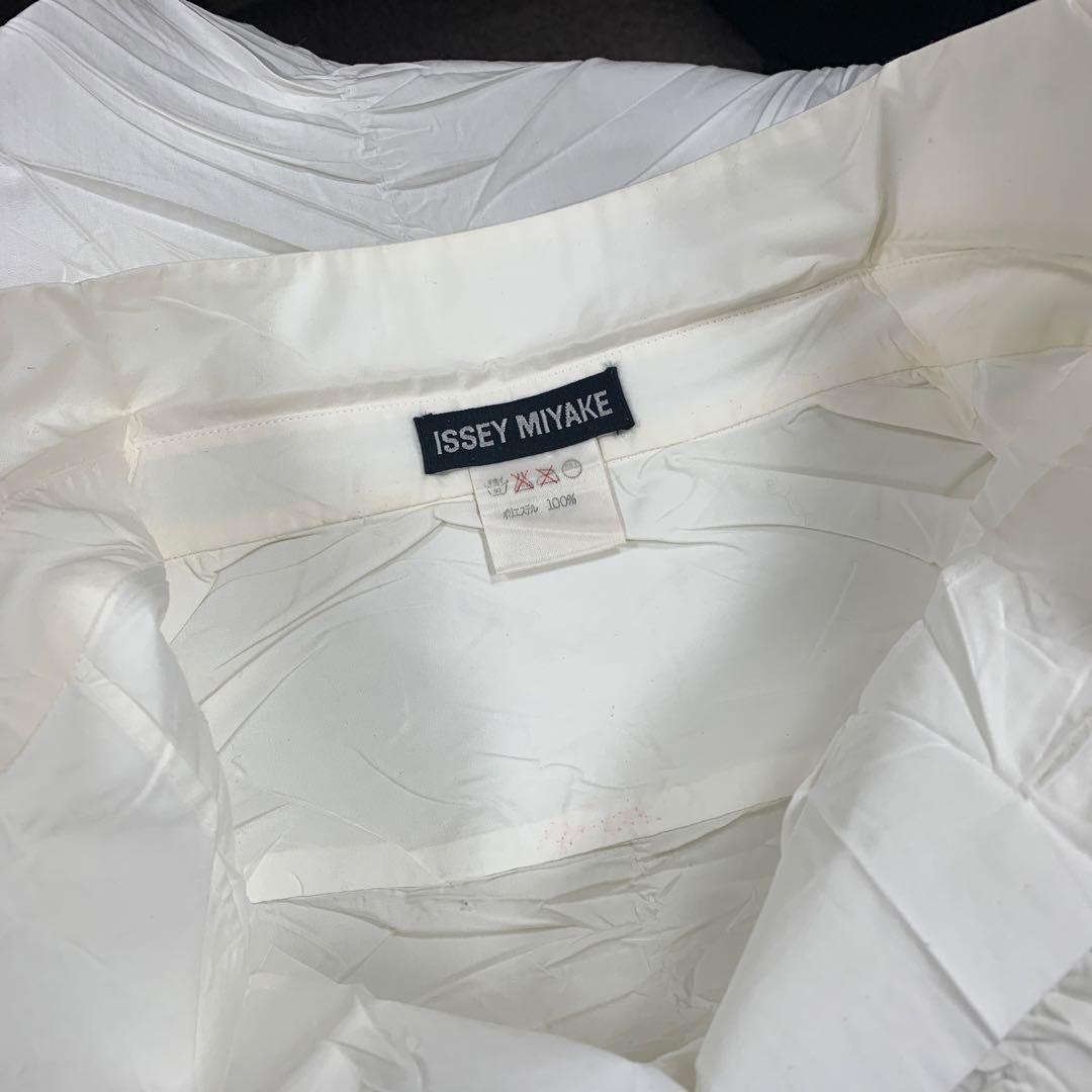 90's　ISSEY MIYAKE　プリーツシャツ　スクエアカット　L