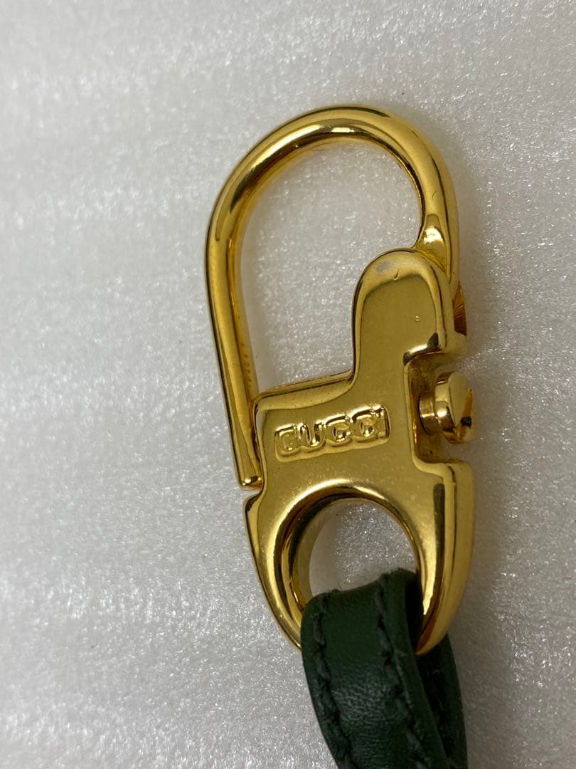 3-2458 オールドグッチ キーホルダー インターロッキング ヴィンテージ箱付