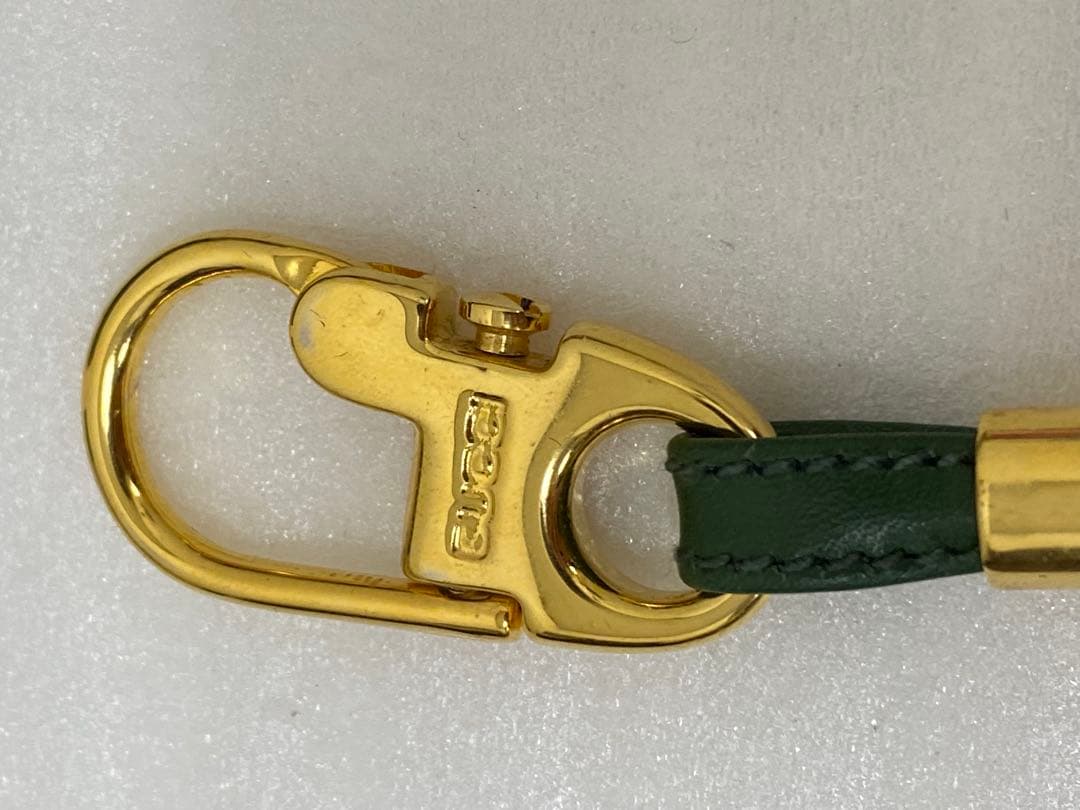 3-2458 オールドグッチ キーホルダー インターロッキング ヴィンテージ箱付