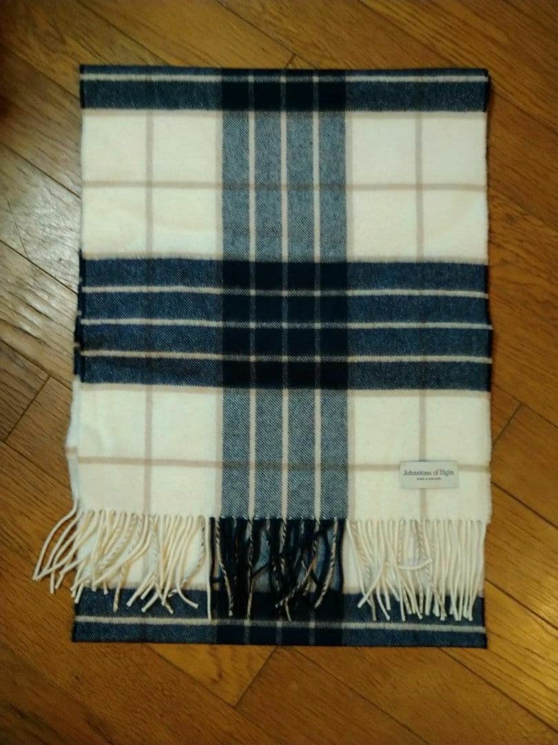 本日のみ値下げジョンストンズ カシミヤ100％ ストール チェック 国内正規品