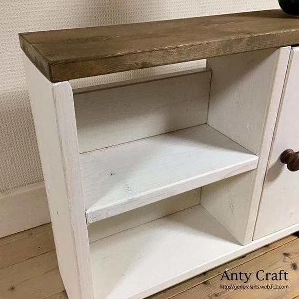 【サイズオーダー可】【引取可能】無垢材　目隠し扉がついた！トイレ収納 UN/Ｗ