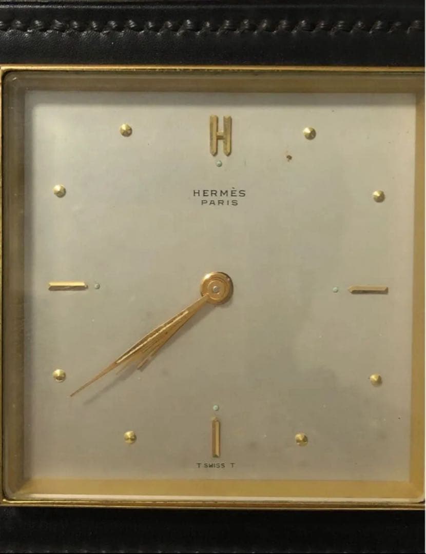 HERMES 稼動品 手巻き目覚まし時計 エルメス HA-4695