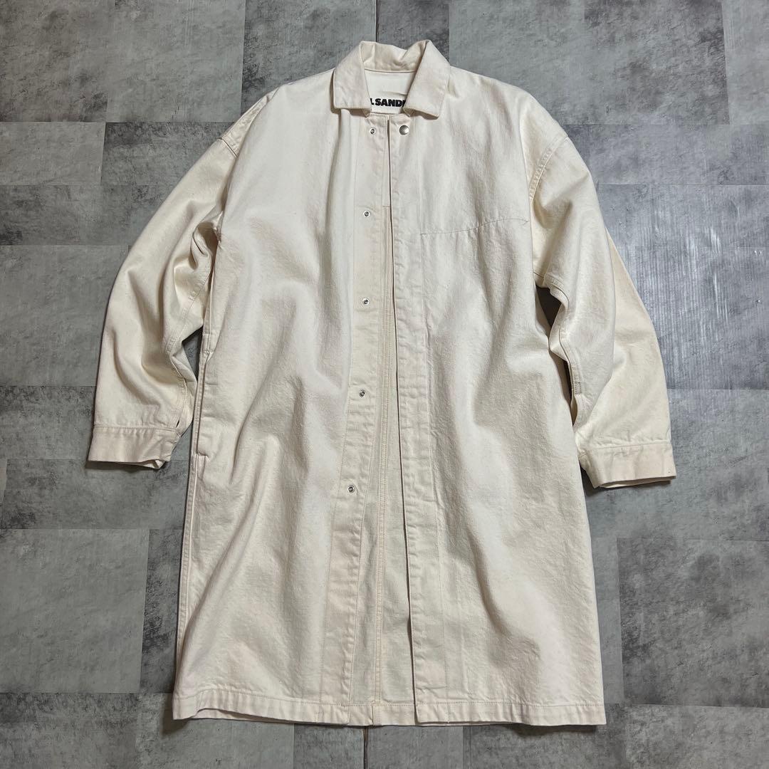 JIL SANDER + White Denim Coat ステンカラーコート