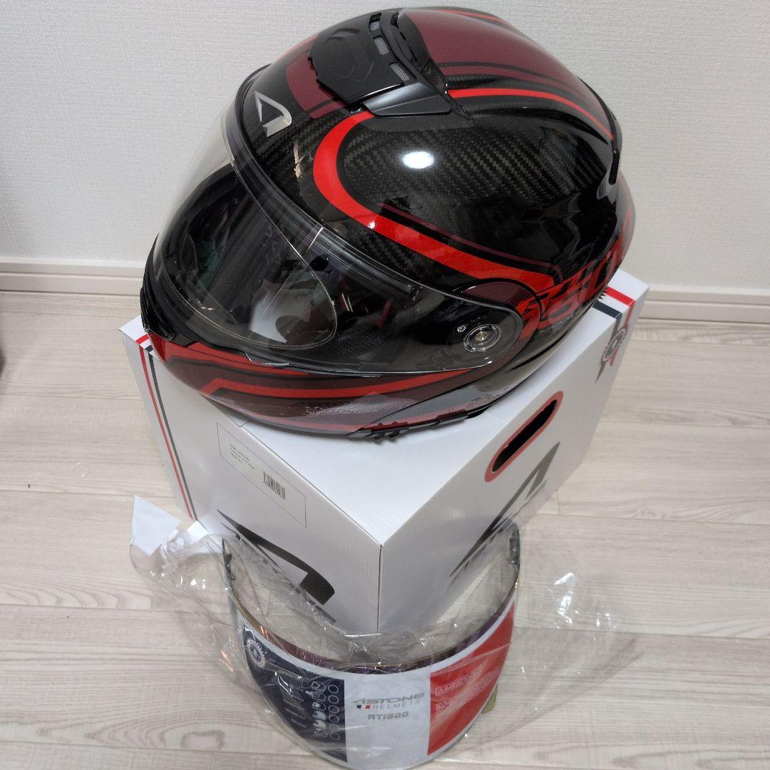 【美品】ASTON RT1500 XL システムヘルメット ブラックレッド