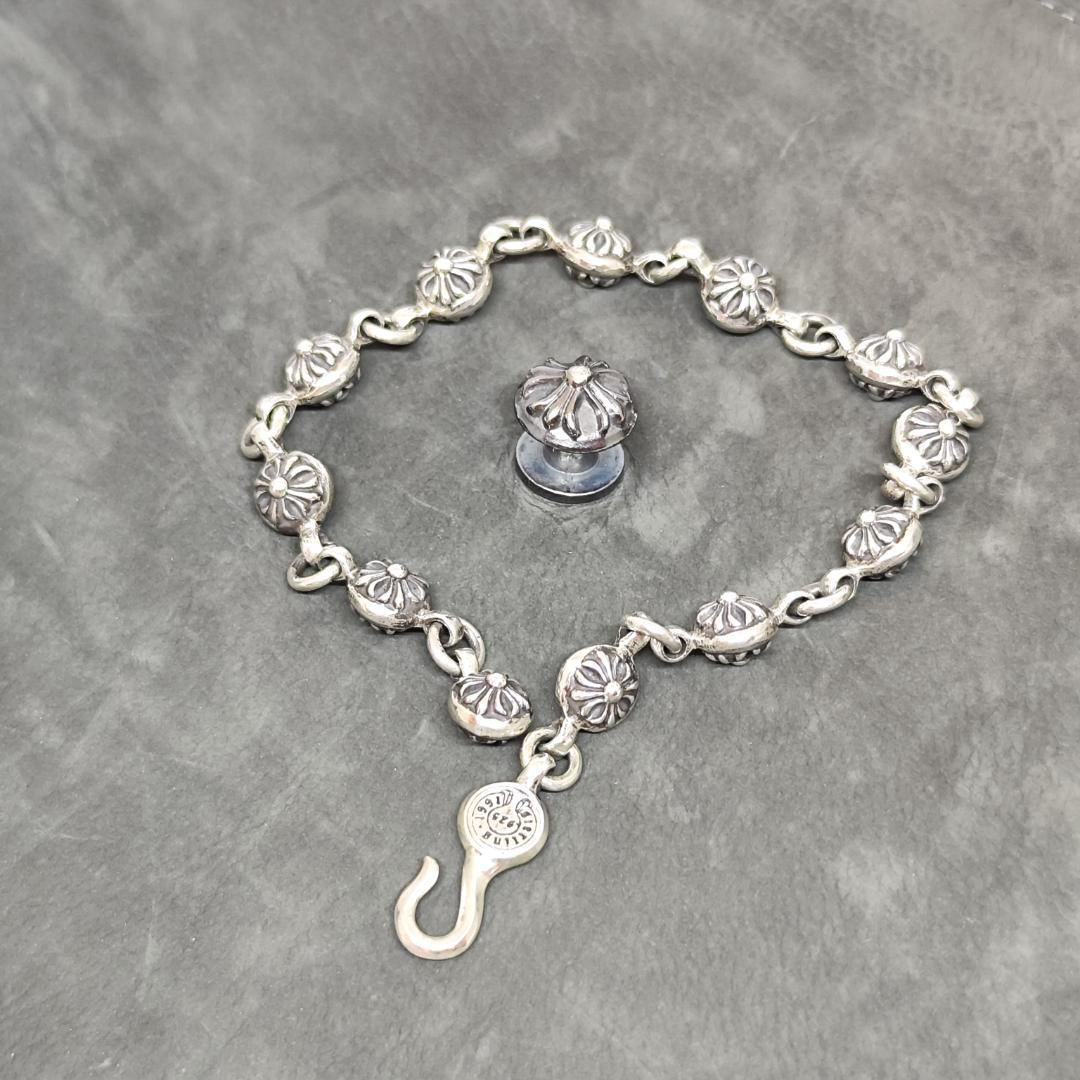 CHROME HEARTS クロムハーツ#1クロスボールブレスレット SV925