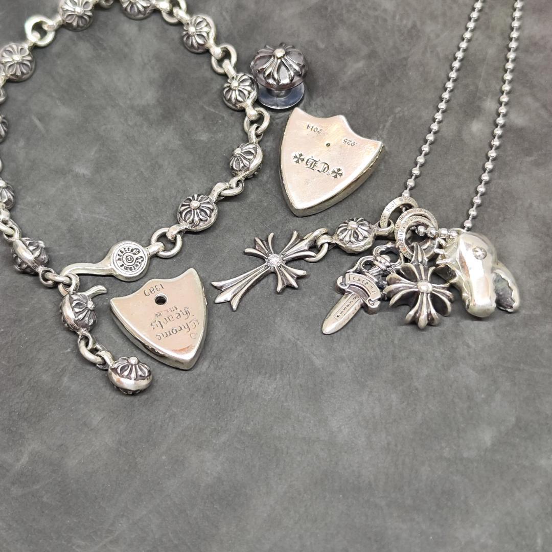 CHROME HEARTS クロムハーツ#1クロスボールブレスレット SV925