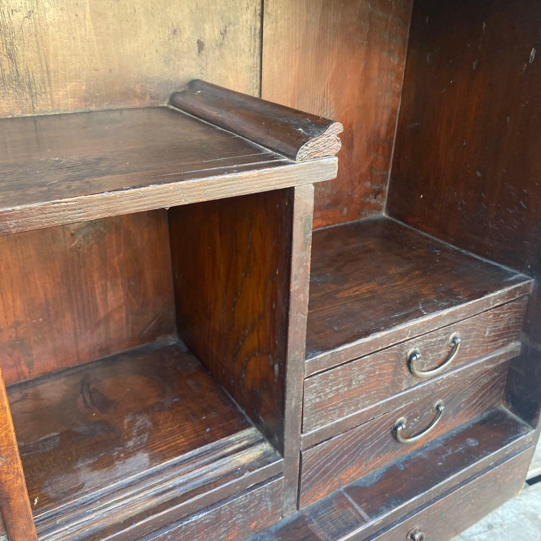 時代物 茶箪笥 水屋箪笥 骨董品 古家具 古民家 アンティーク家具 店舗什器
