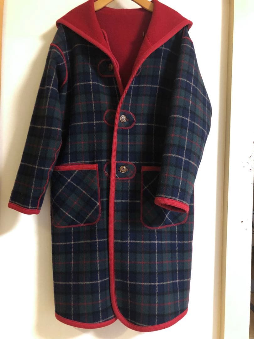 元町　lebeau チャーミングコート リバーシブル ダブルフェイス　赤 美品