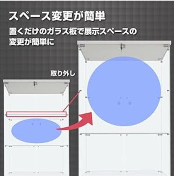ネクロマンサー【新品】フィギュアケース 4段ワイド 棚 ホワイト ガラス