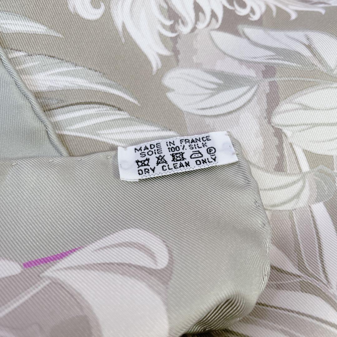 極美品　エルメス　カレ90 フラミンゴパーティー　スカーフ　シルク100%