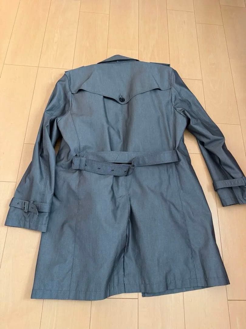 美品★バーバリーブラックレーベル ライナー ベルト付 トレンチコート 光沢 XL