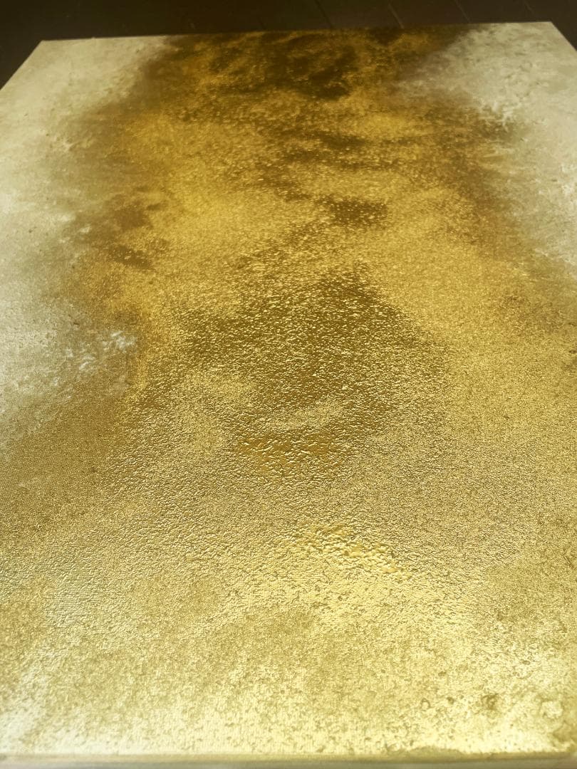 大きい抽象画｜803×652｜現代アート 絵画　テクスチャーアート　大きめ　金白
